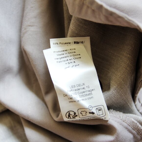 BNWT SS25 LES DEUX REECE PLEATED SLUB SUIT PANTS 34 - Picture 11 of 13